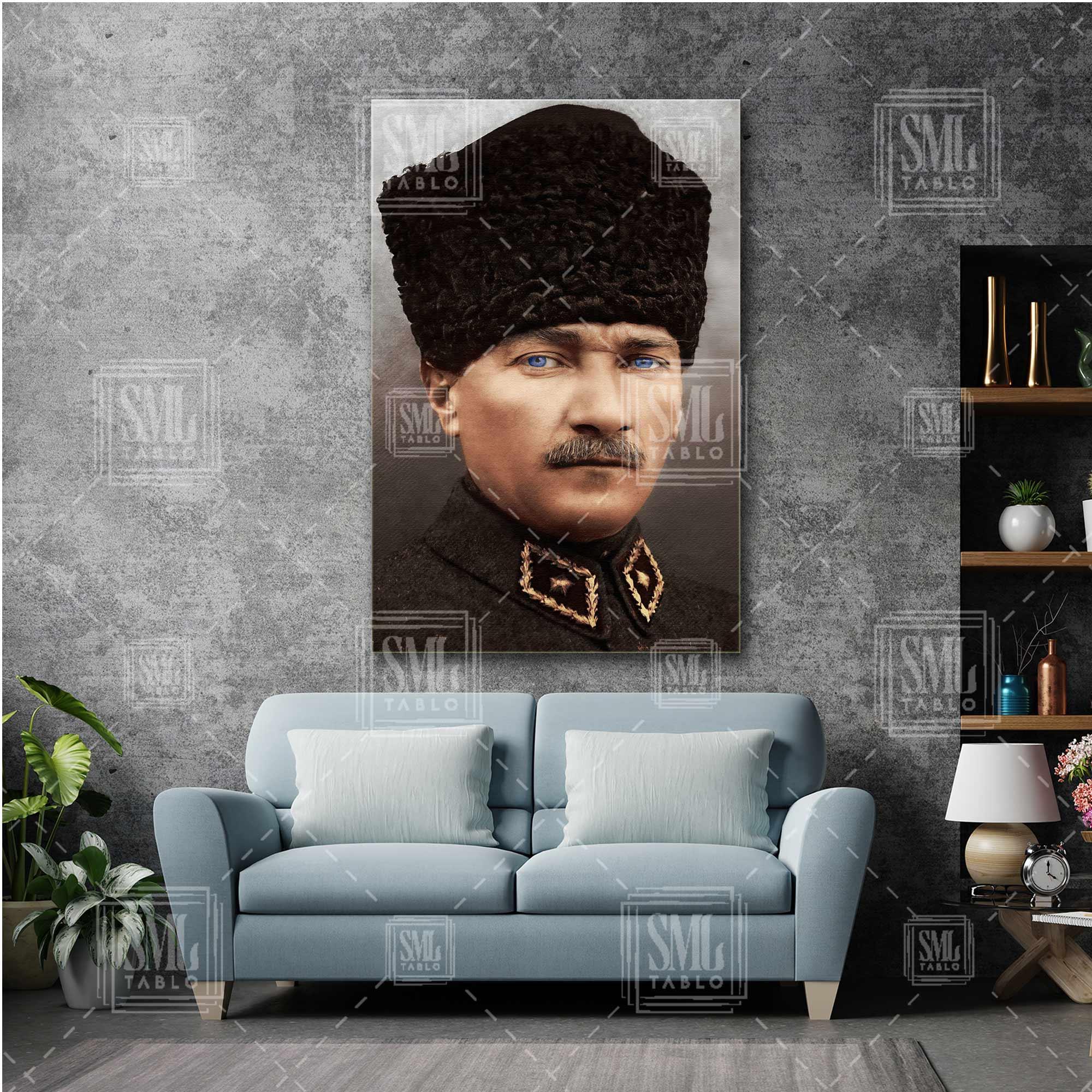 Atatürk Mavi Gözler Asalet Karizma Türkiye Dikey Kanvas Tablo Atatürk Mavi Gözler Asalet Karizma Türkiye Dikey Kanvas Tablo
