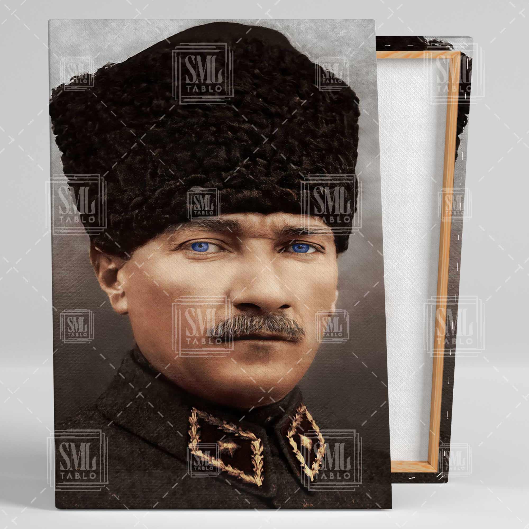 Atatürk Mavi Gözler Asalet Karizma Türkiye Dikey Kanvas Tablo Atatürk Mavi Gözler Asalet Karizma Türkiye Dikey Kanvas Tablo