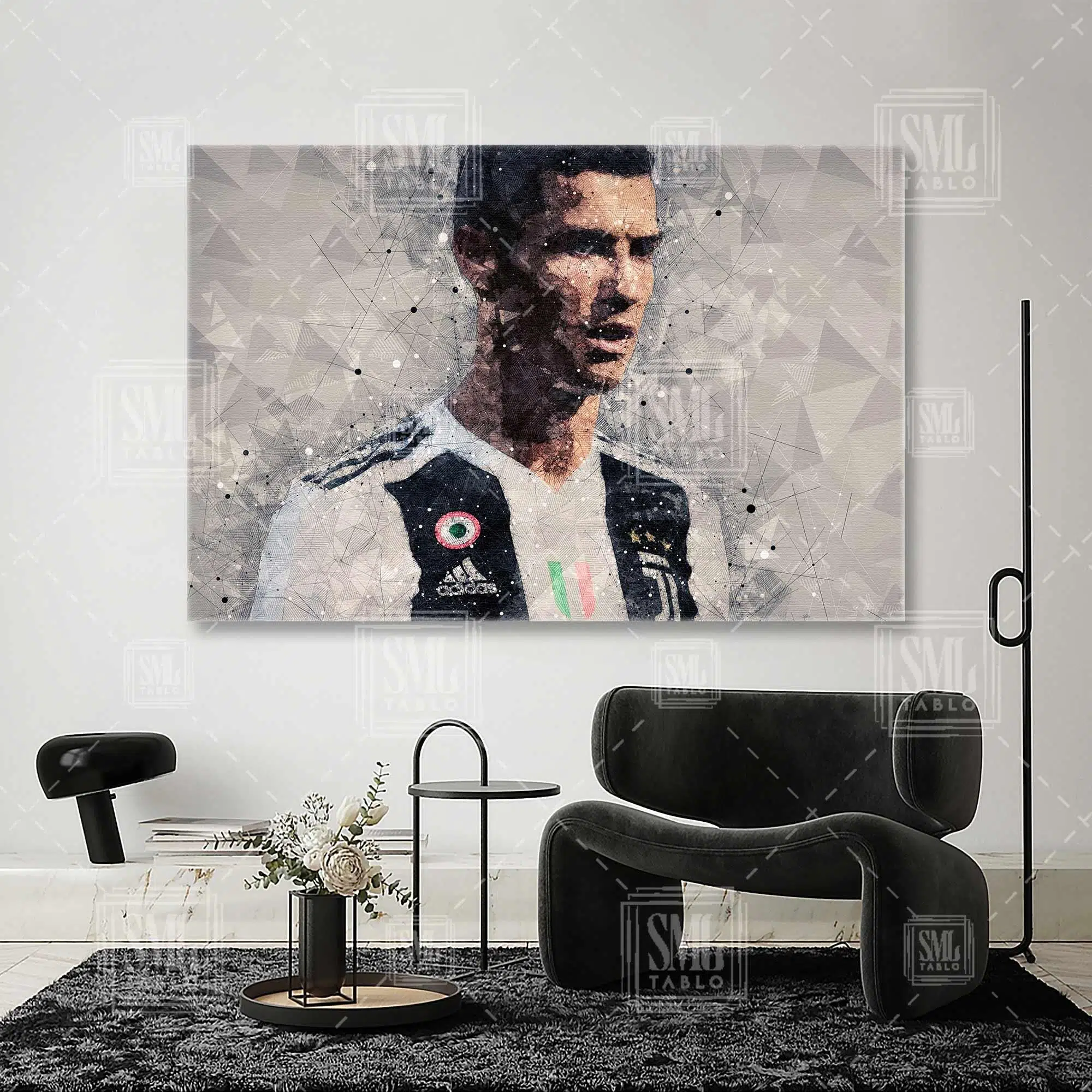 Christiano Ronaldo Efsane Futbolcu En İyi Futbolcu Yatay Kanvas Tablo