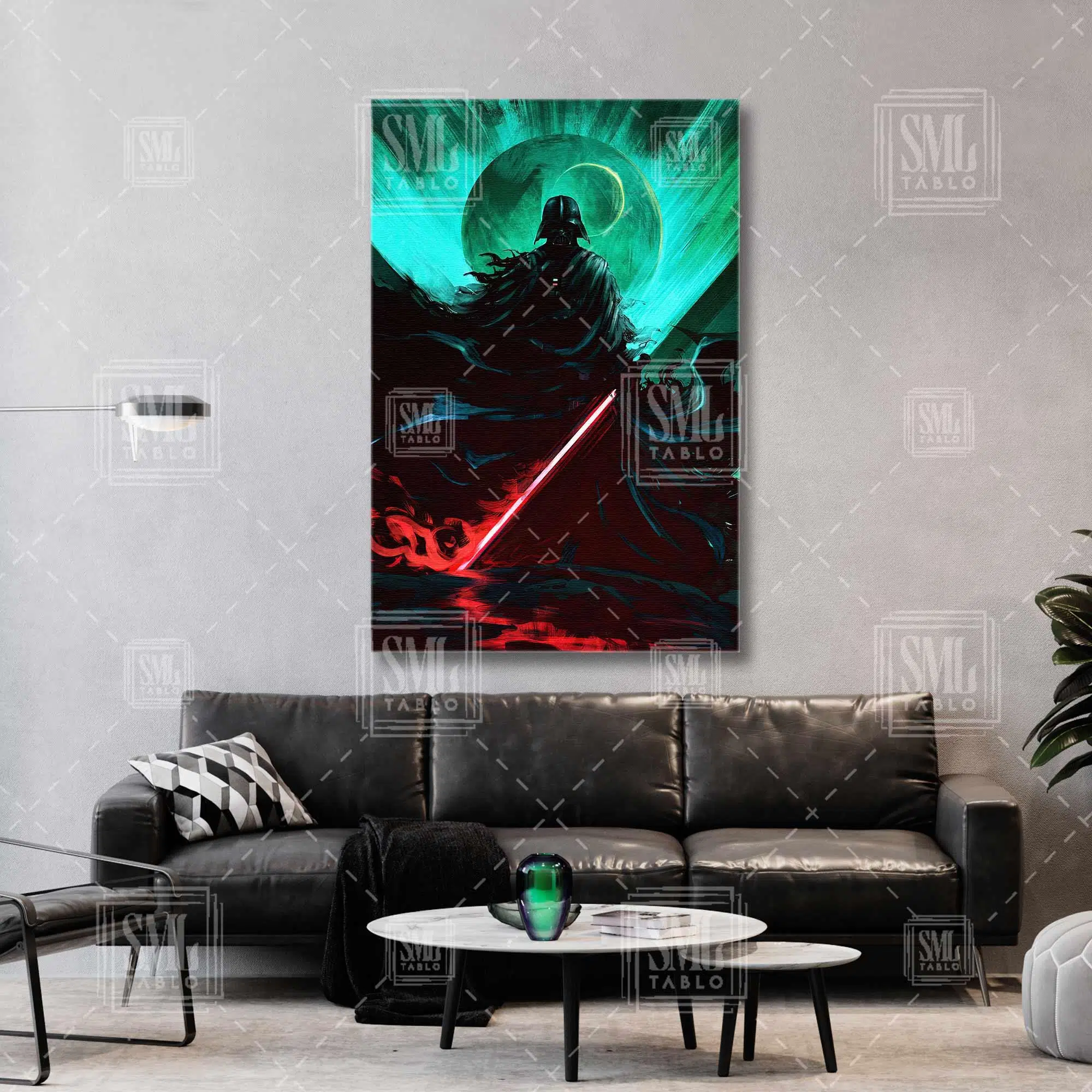 Darth Wader Karanlık Lord Işın Kılıcı Star Wars Dikey Kanvas Tablo