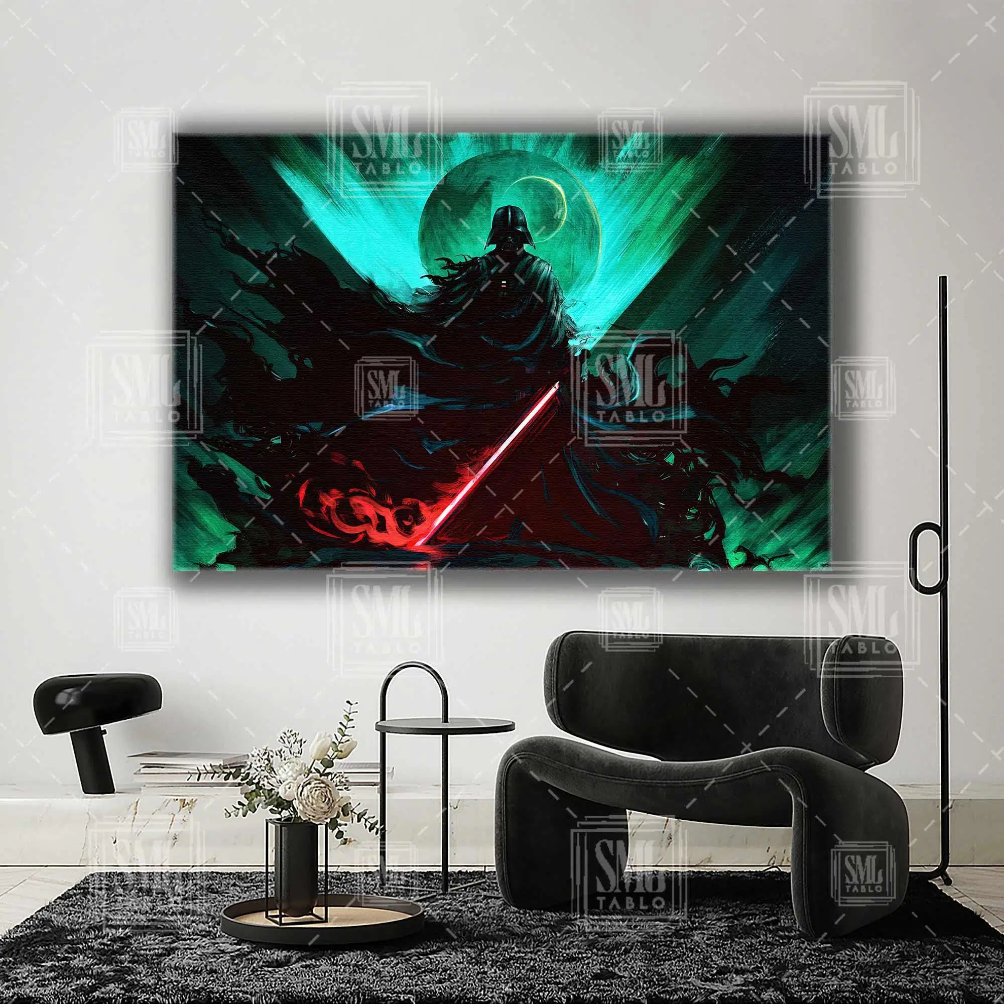 Darth Wader Karanlık Lord Işın Kılıcı Star Wars Yatay Kanvas Tablo