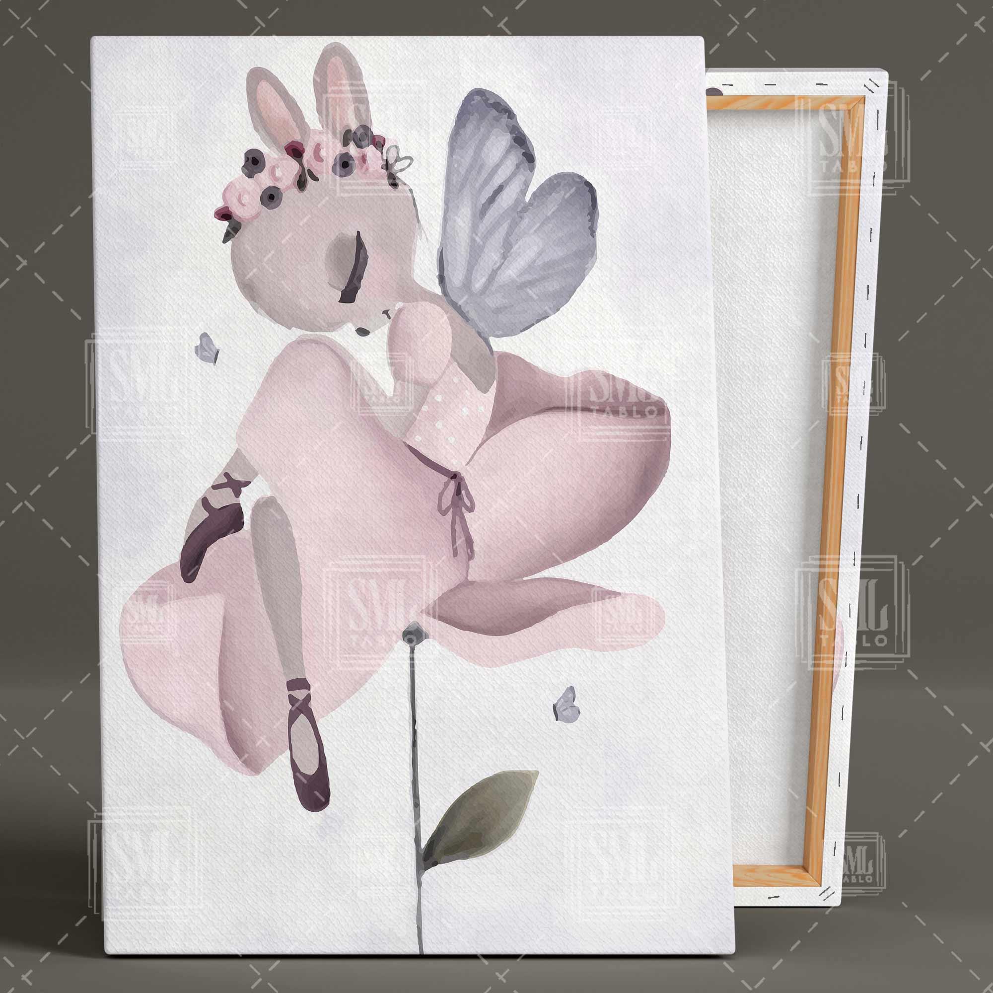 Elbiseli Tavşan Elinde Sihirli Değnek Çiçekler Çocuk Odası Dekor Üçlü Kombin 3 lü Set Kanvas Tablo Elbiseli Tavşan Elinde Sihirli Değnek Çiçekler Çocuk Odası Dekor Üçlü Kombin 3 lü Set Kanvas Tablo