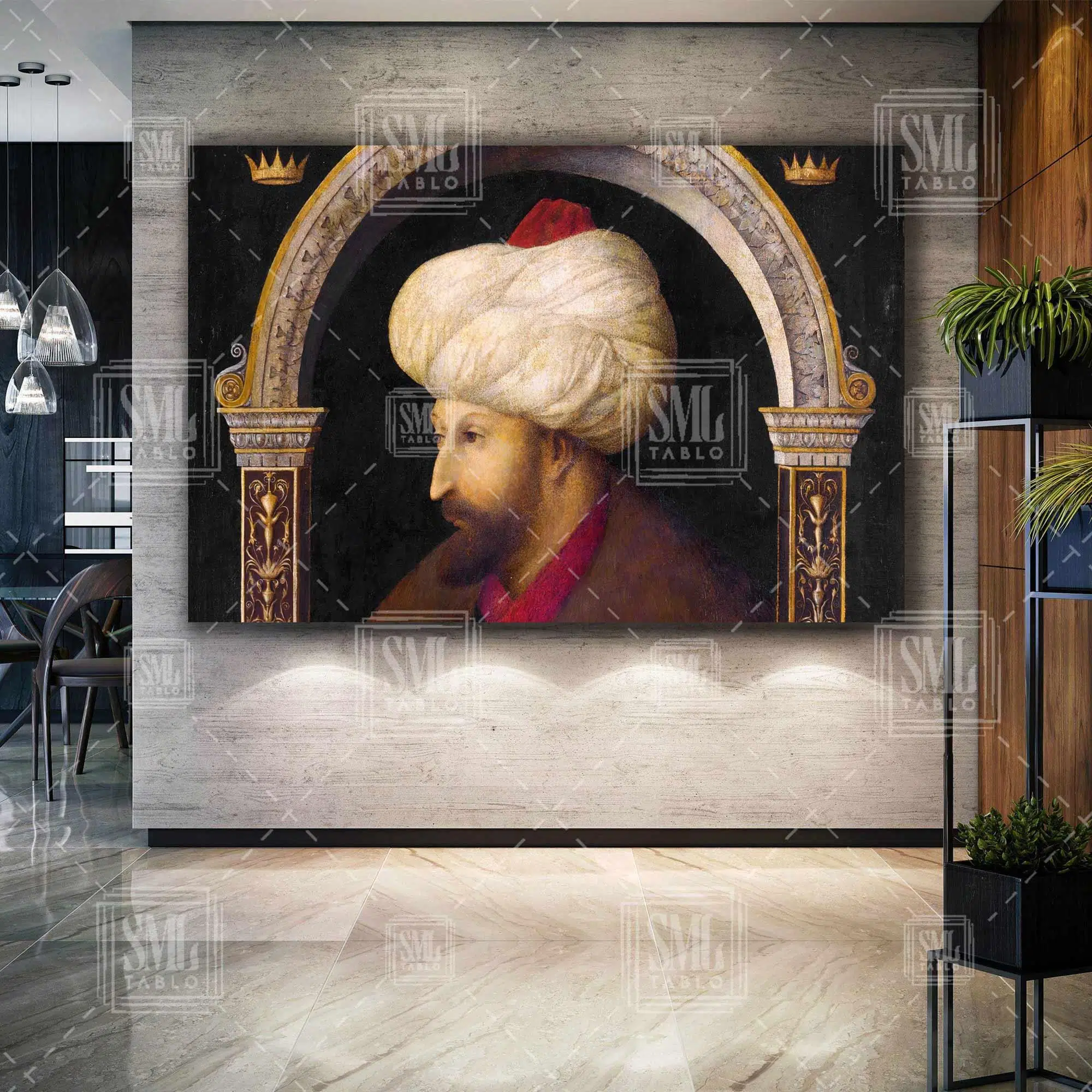 Fatih Sultan Mehmet Osmanlı Padişahlar Dekor Yatay Kanvas Tablo