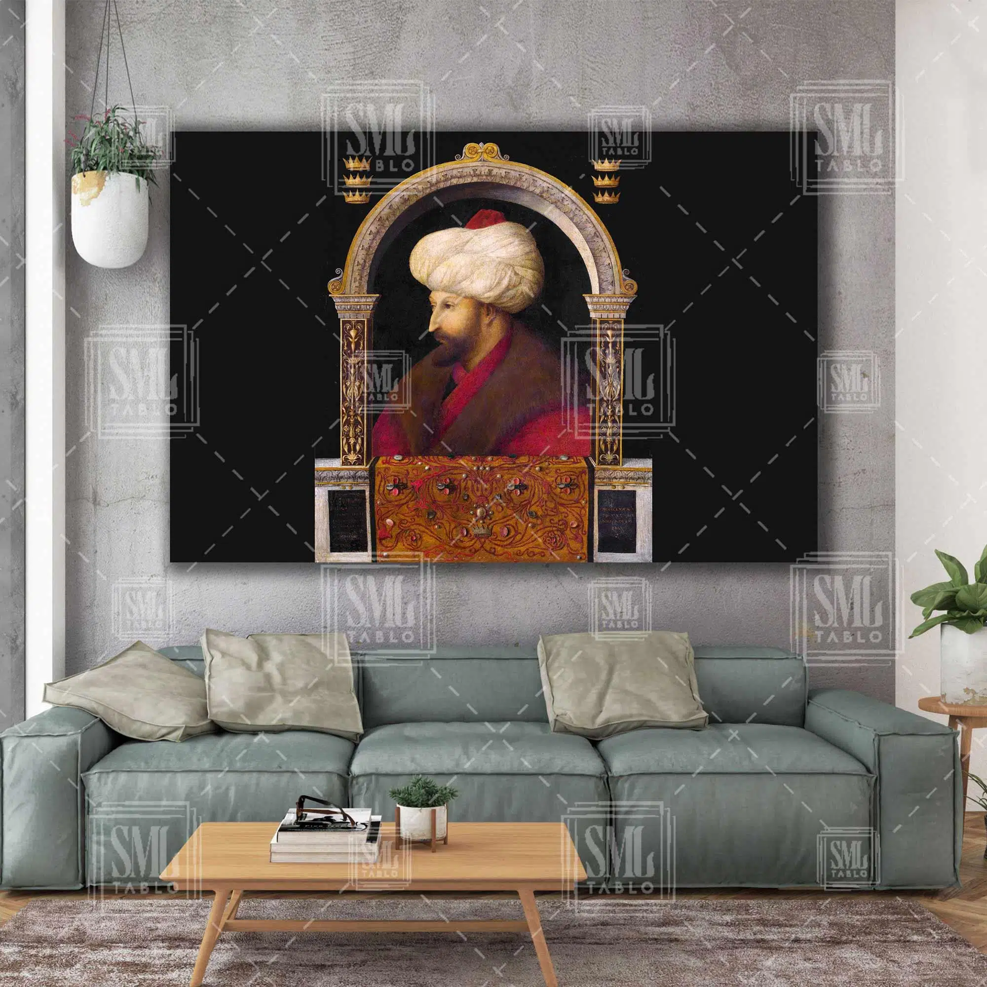 Fatih Sultan Mehmet Osmanlı Padişahları Dekor Yatay Kanvas Tablo