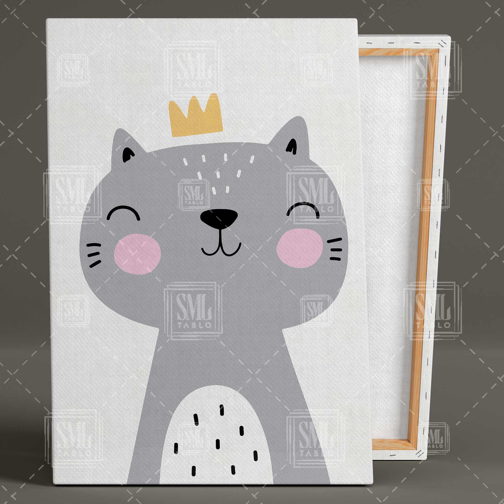 Gözü Kapalı Kral Taçlı Kedi Aslan Tilki Yavrusu Çocuk Odası Dekor Üçlü Kombin 3 lü Set Kanvas Tablo Gözü Kapalı Kral Taçlı Kedi Aslan Tilki Yavrusu Çocuk Odası Dekor Üçlü Kombin 3 lü Set Kanvas Tablo