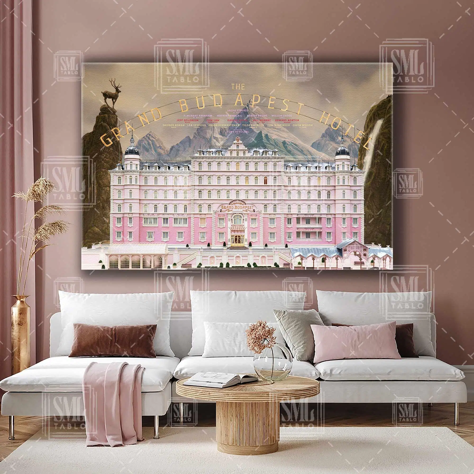 Grand Budapest Hotel Budapeşte Oteli Film Afişi Yatay Kanvas Tablo