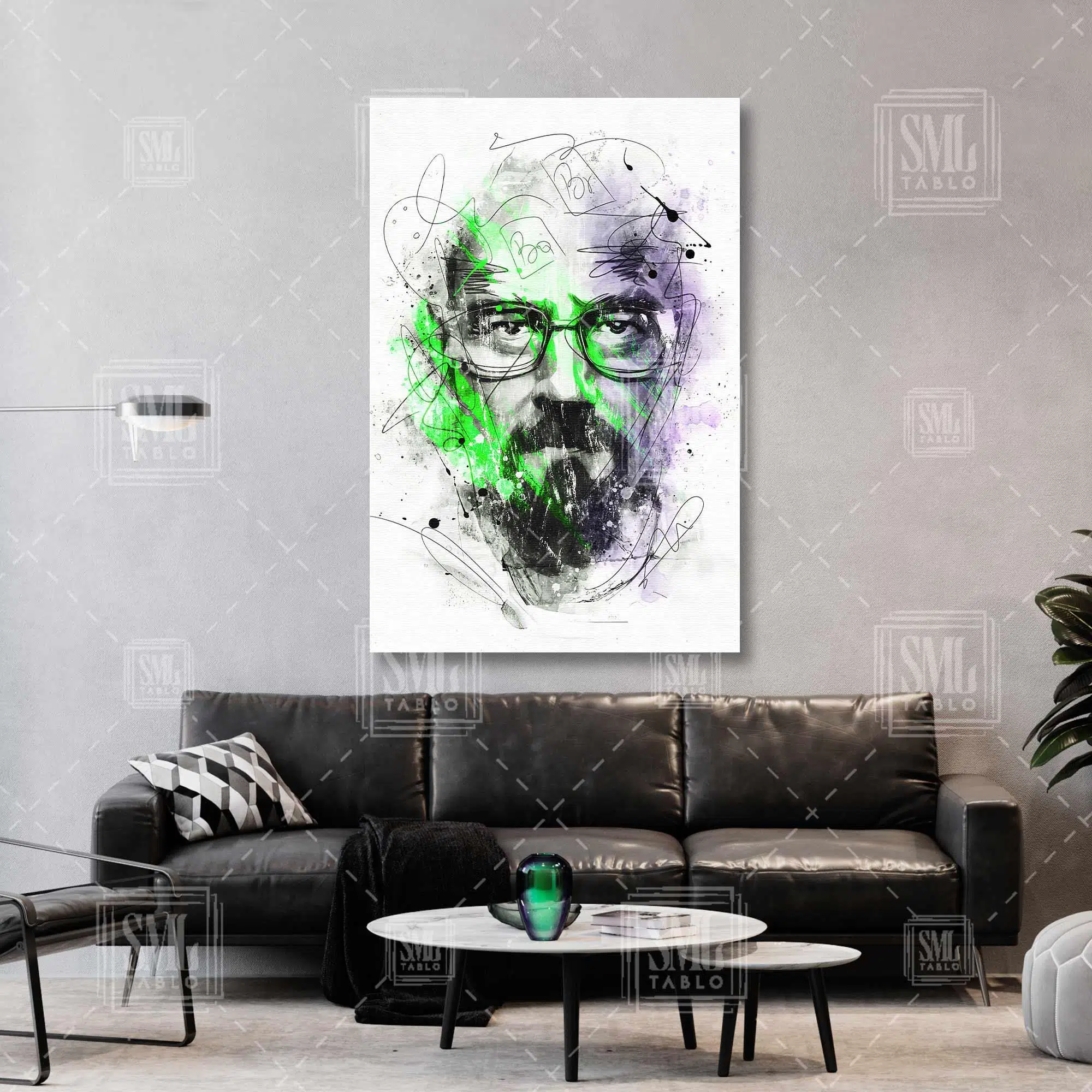 Heisenberg Breaking Bad Kimya Dikey Kanvas Tablo