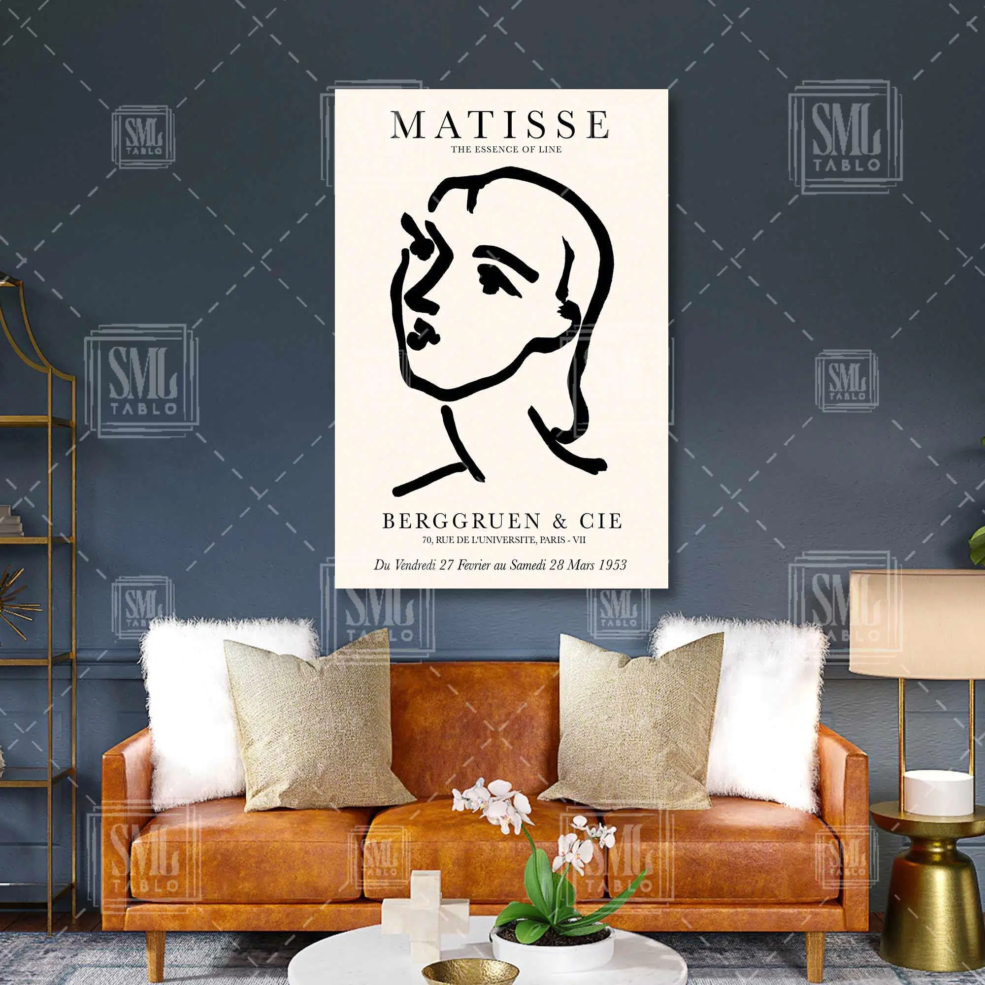 Henry Matisse İlüstrasyon Kadın Silüeti Dikey Kanvas Tablo