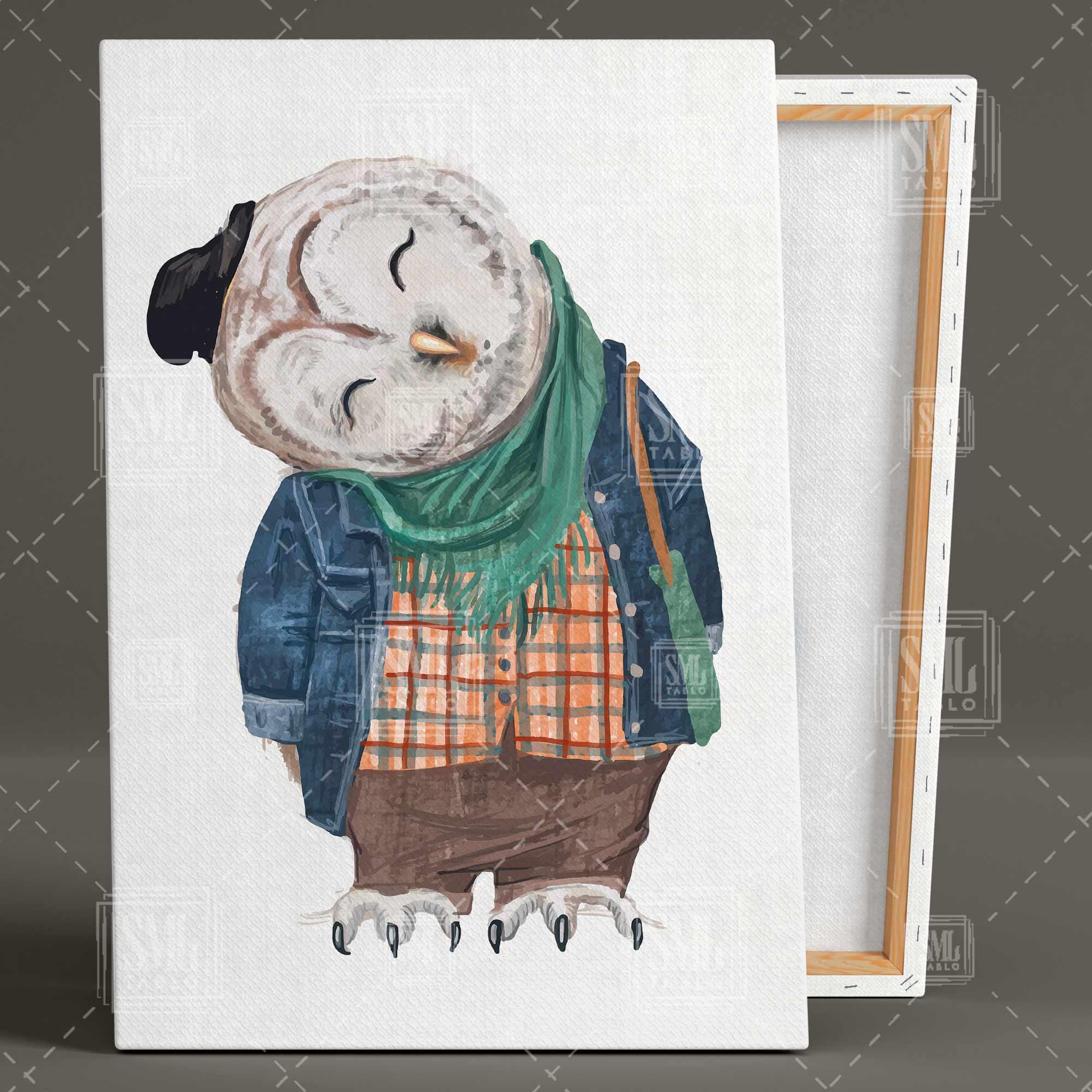 Kırmızı Eldivenli Tavşan Baykuş Elbiseli Kedi Çocuk Odası Dekor Üçlü Kombin 3 lü Set Kanvas Tablo Kırmızı Eldivenli Tavşan Baykuş Elbiseli Kedi Çocuk Odası Dekor Üçlü Kombin 3 lü Set Kanvas Tablo