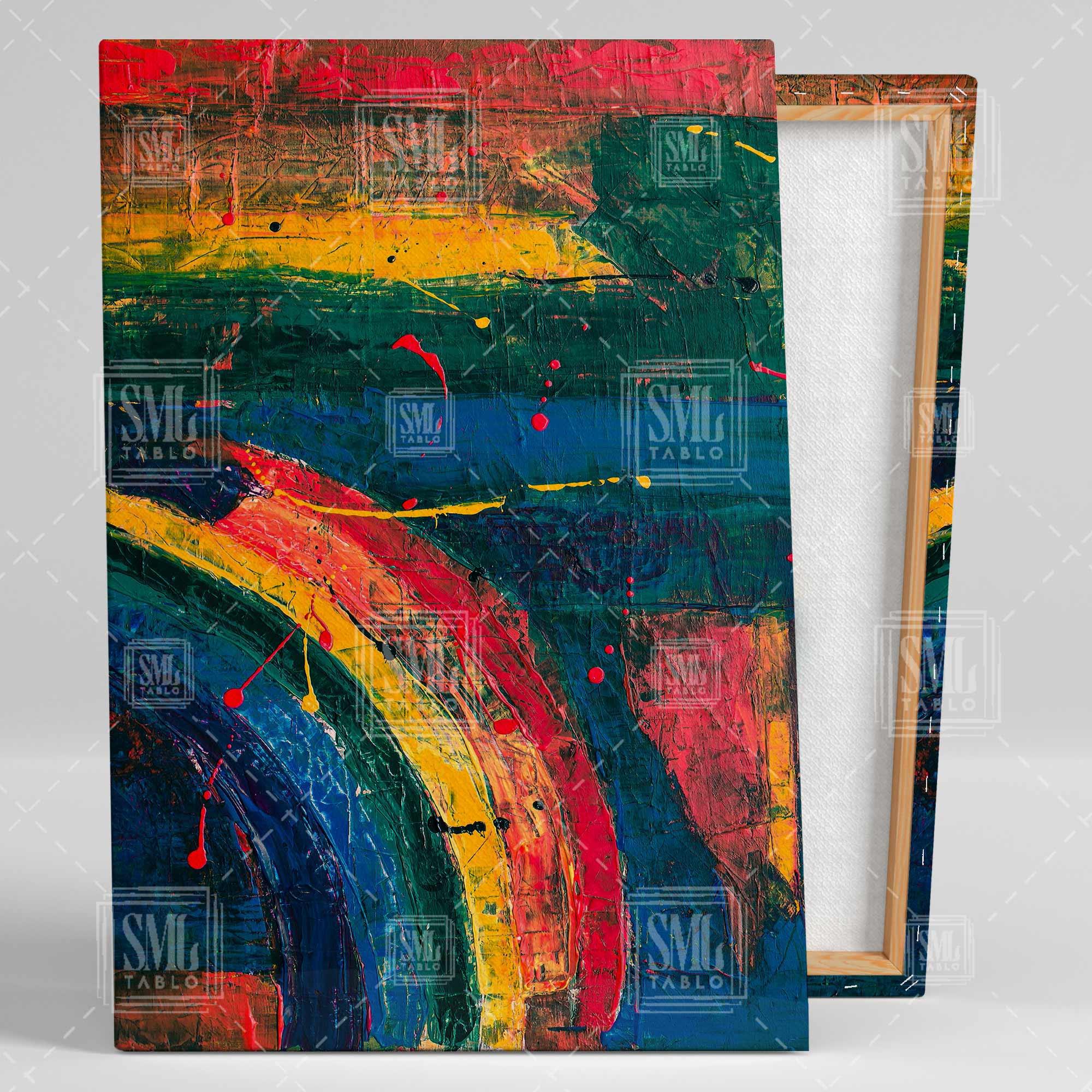 Kırmızı Sarı Mavi Soyut Kompozisyon Abstract Art Dikey Kanvas Tablo Kırmızı Sarı Mavi Soyut Kompozisyon Abstract Art Dikey Kanvas Tablo