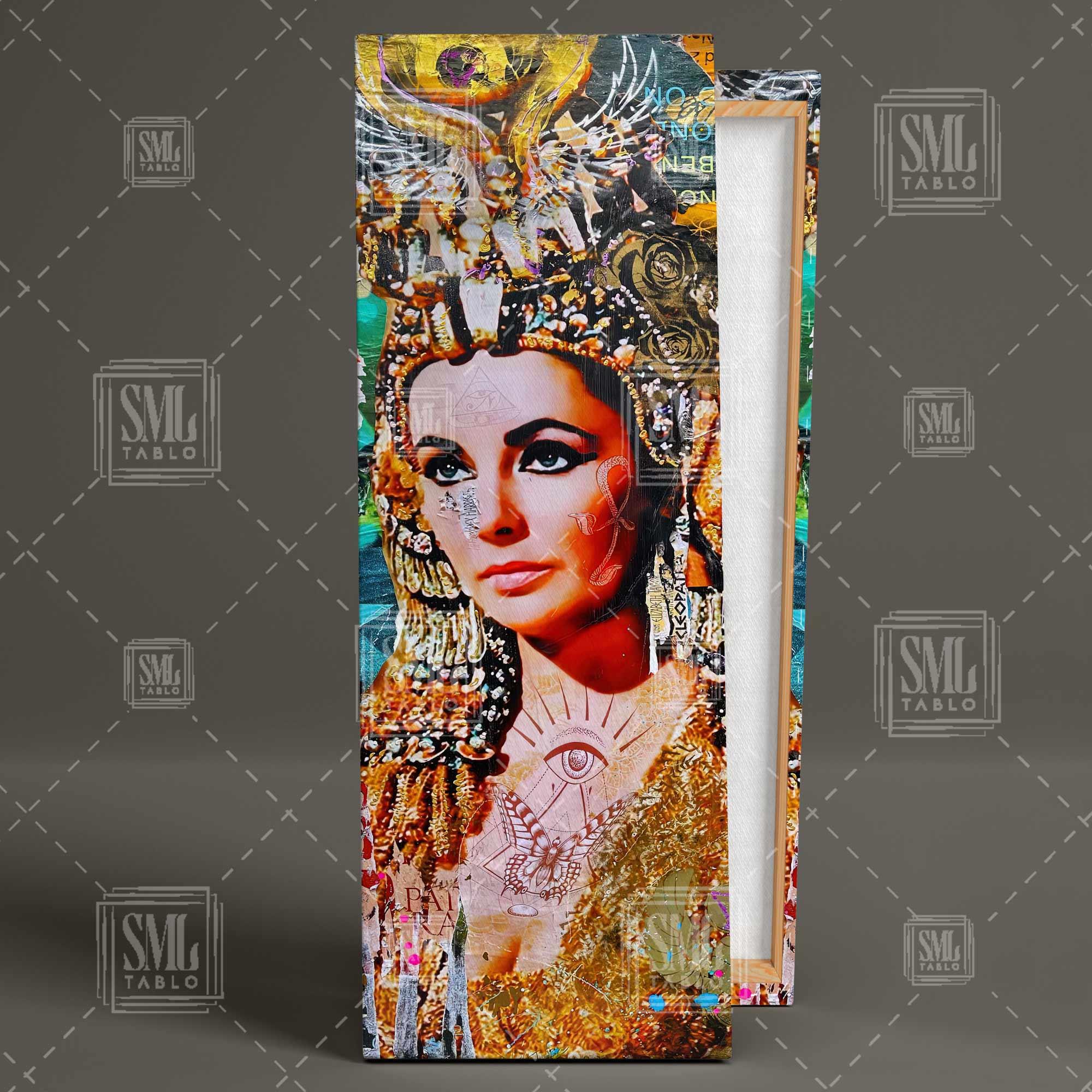 Kleopatra Kolaj Grafiti Modern Dikey Panaromik Kanvas Tablo Kleopatra Kolaj Grafiti Modern Dikey Panaromik Kanvas Tablo