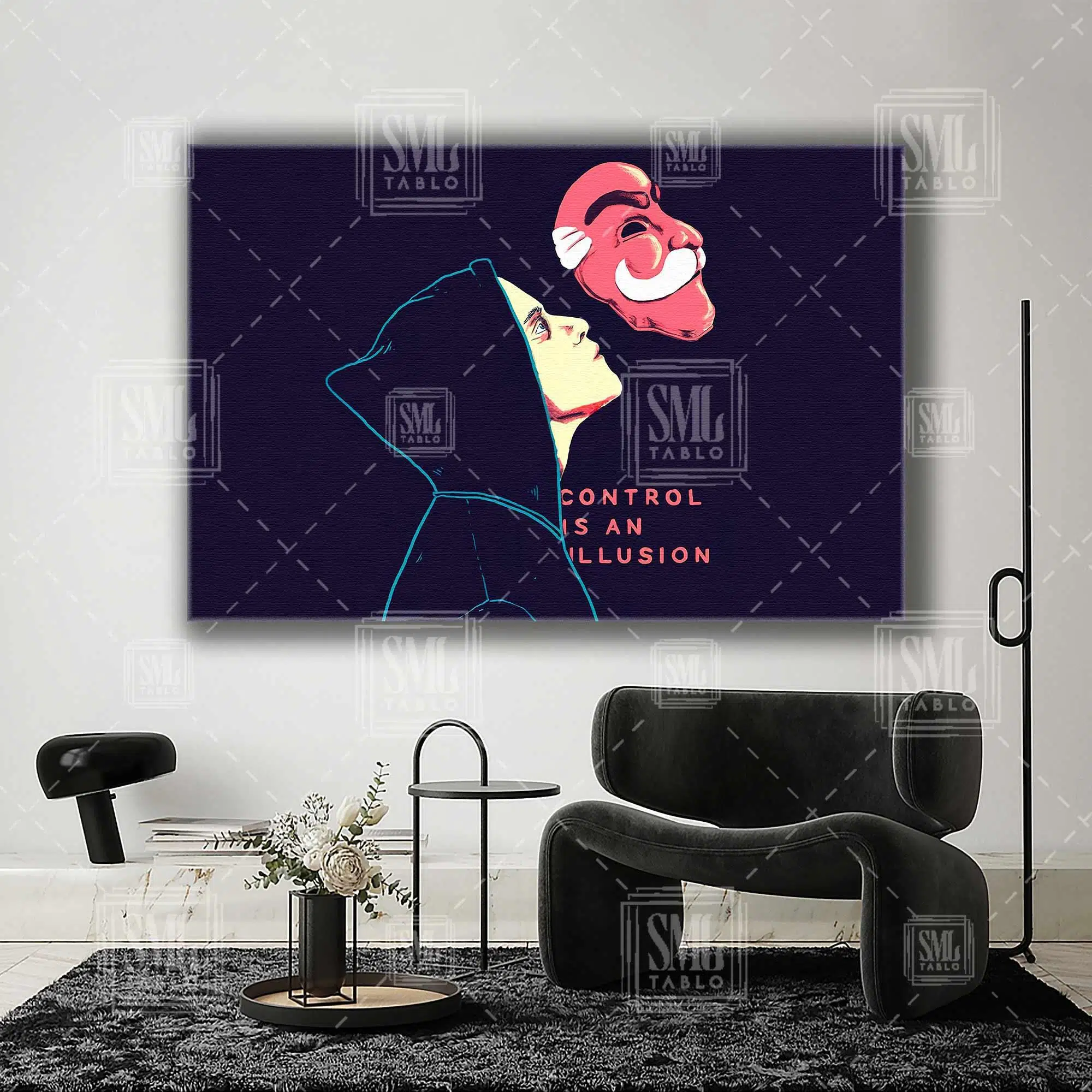 Mr Robot Hacker Control İs An Illusıon Yatay Kanvas Tablo