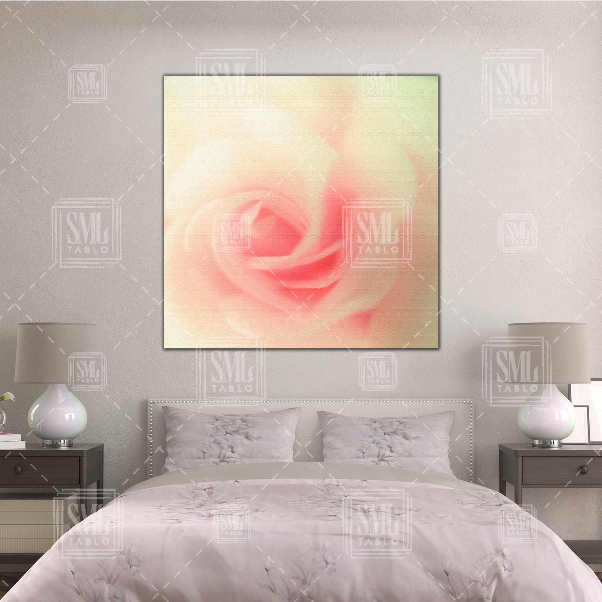 Pembe Gül Modern Dekoratif Kare Kanvas Tablo Pembe Gül Modern Dekoratif Kare Kanvas Tablo