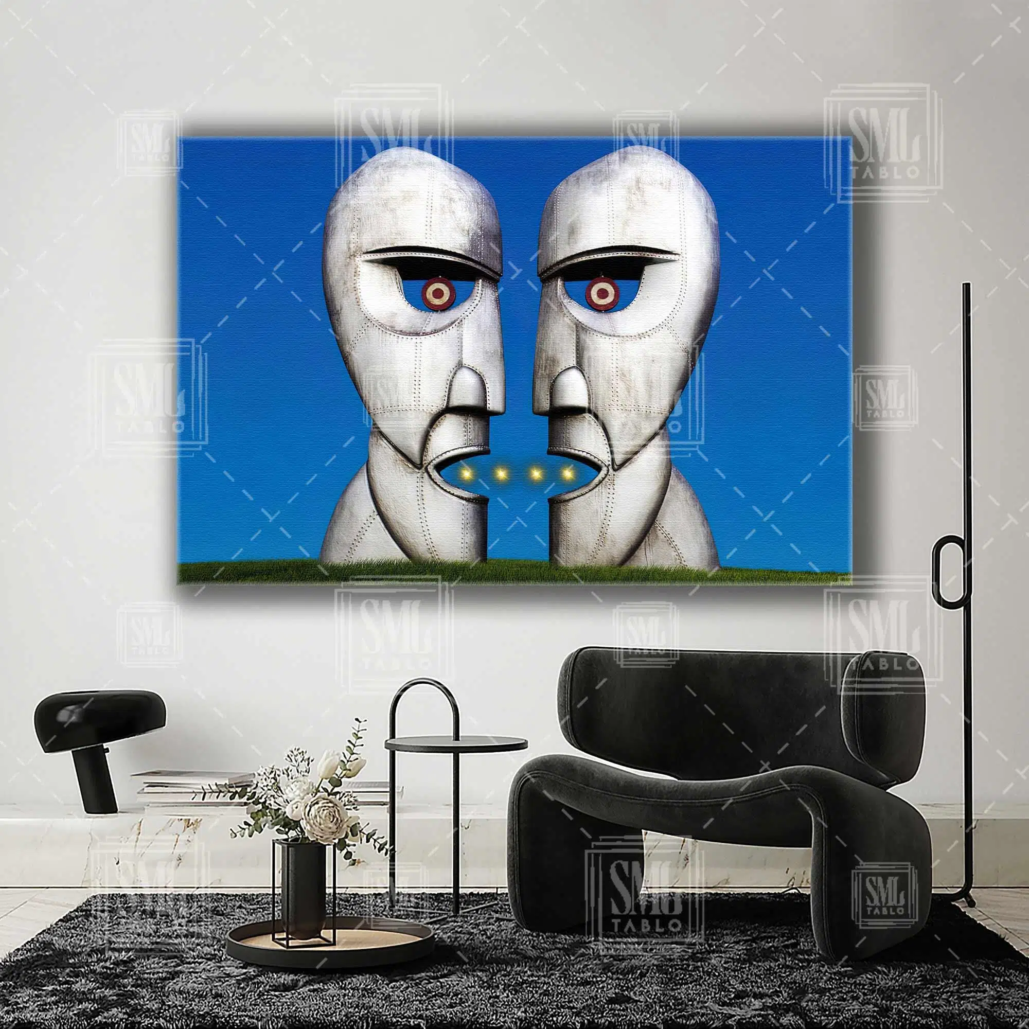 Pink Floyd The Division Bell Album Cover Heykel Yatay Kanvas Tablo