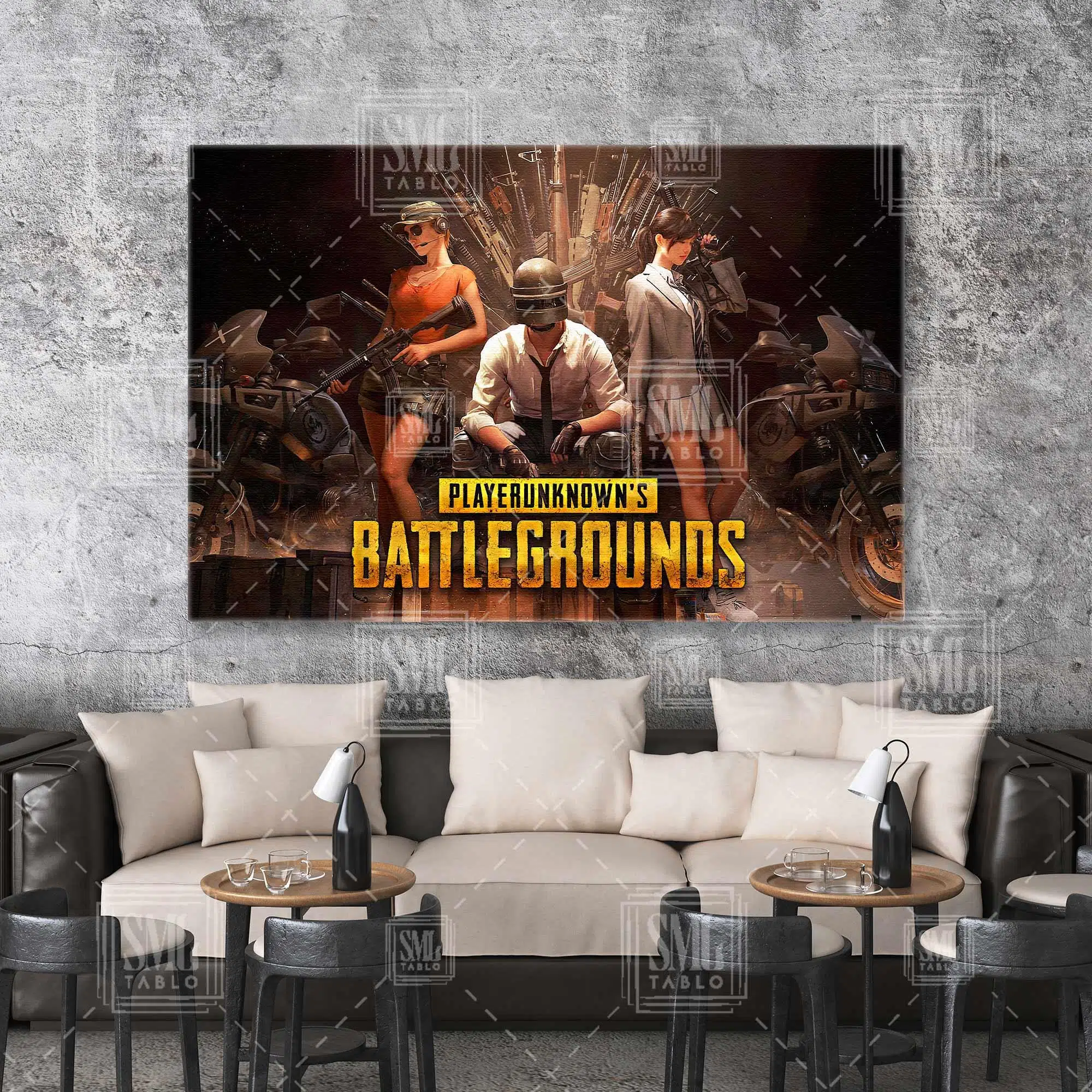 Pubg Mobil Oyun Taht Yatay Kanvas Tablo