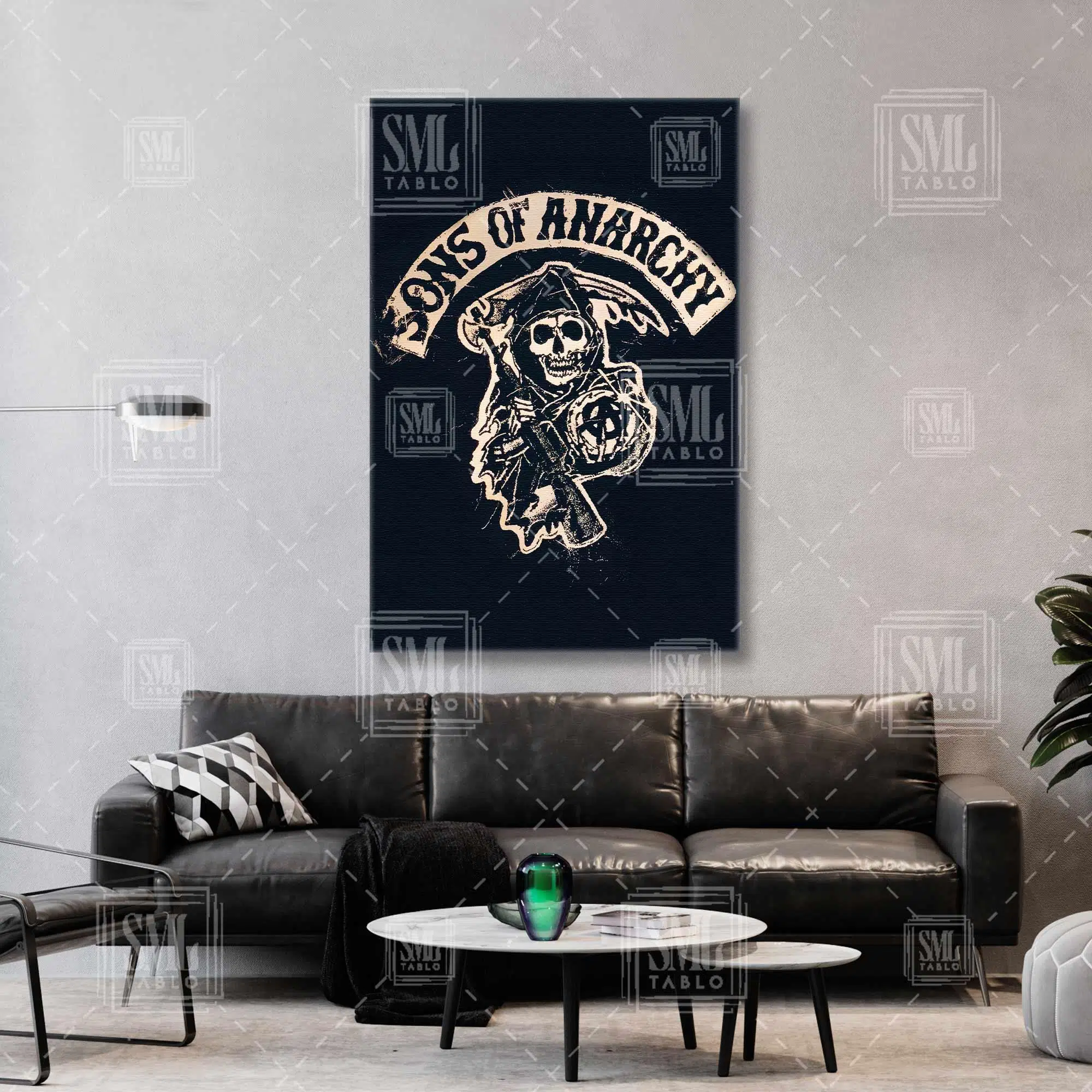 Sons Of Anarchy Motorsiklet Çetesi Dikey Kanvas Tablo