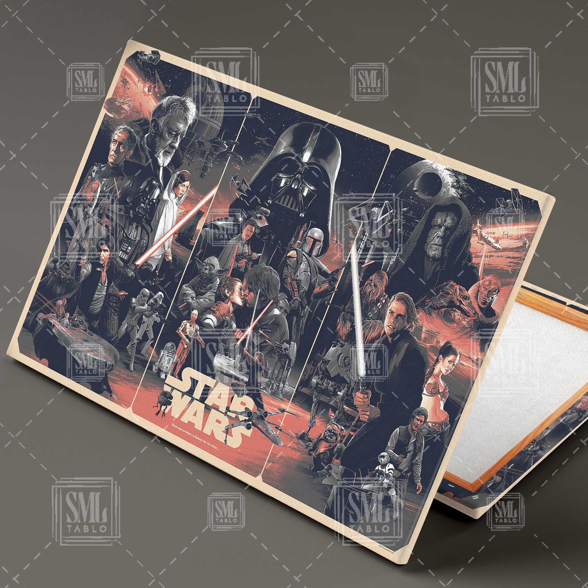 Star Wars Retro Yıldız Savaşları Dekor Film Yatay Kanvas Tablo Star Wars Retro Yıldız Savaşları Dekor Film Yatay Kanvas Tablo