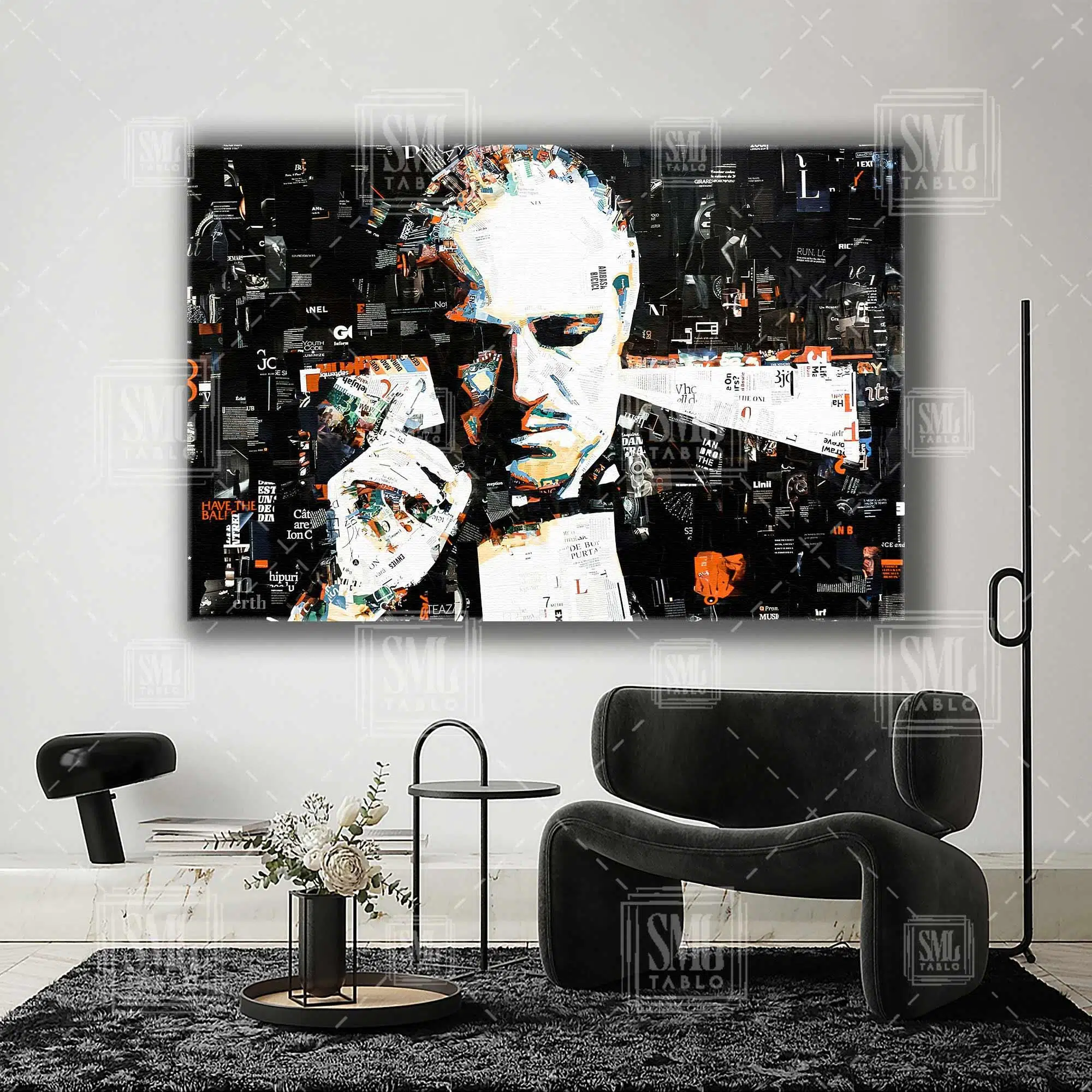 The Godfather Don Corleone Dergi Kolajı Yatay Kanvas Tablo