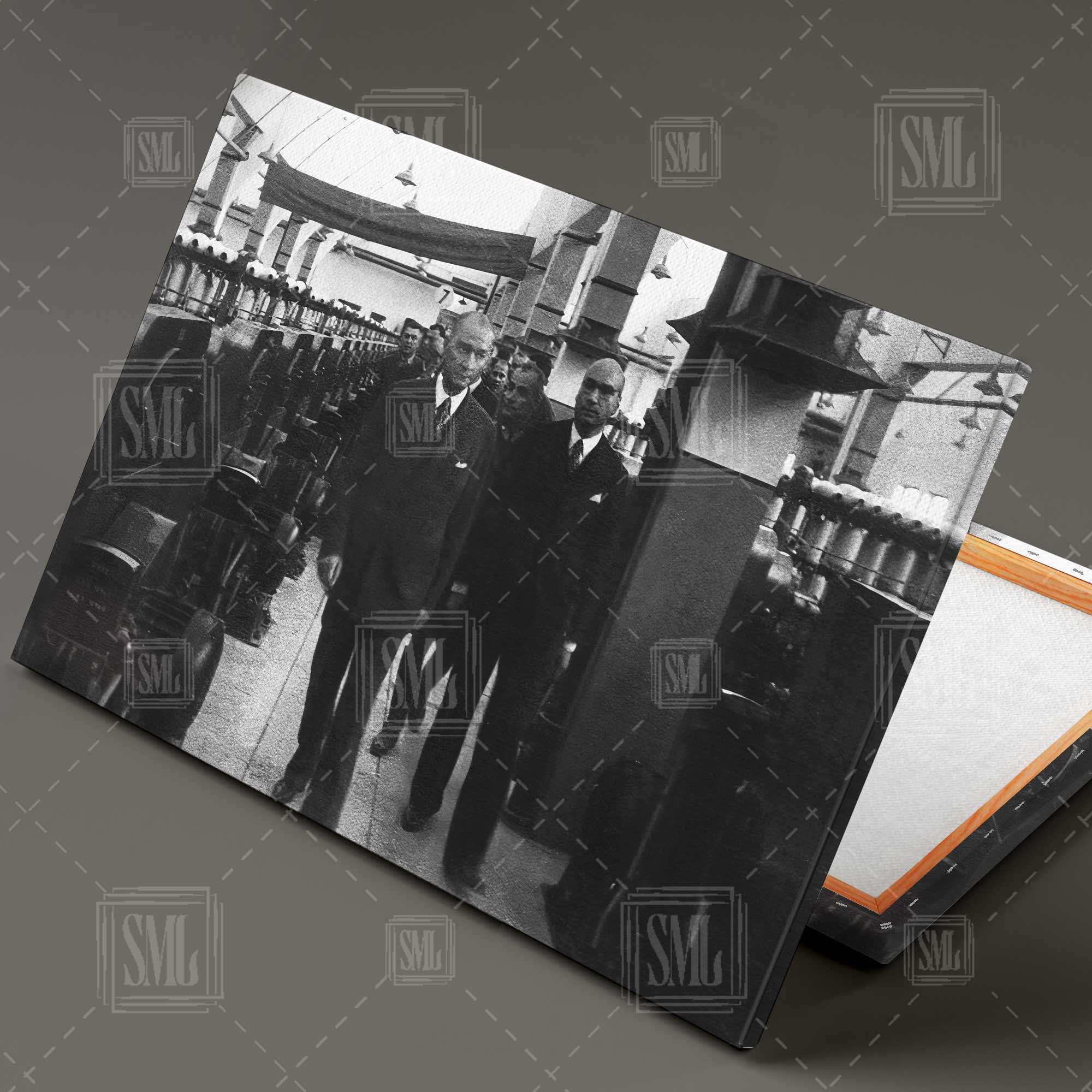 Atatürk Nazilli Basma Fabrikası Sümerbank Pamuk Tekstil Fabrika Yatay Kanvas Tablo Atatürk Nazilli Basma Fabrikası Sümerbank Pamuk Tekstil Fabrika Yatay Kanvas Tablo