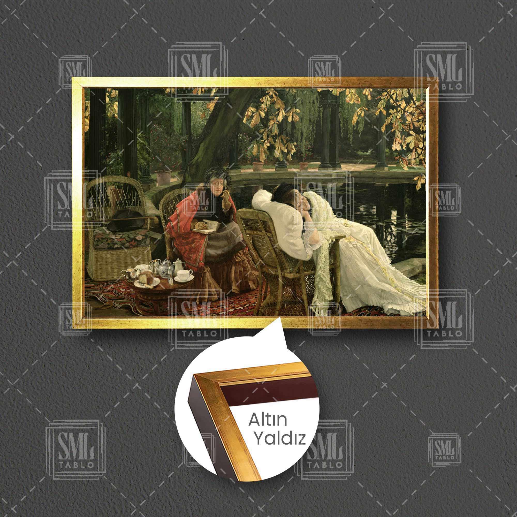 Yağlı Boya Efektli James Tissot Convalecent Eseri Havuz İyileşen Kadın Modern Sanat Çerçeveli Yatay Kanvas Tablo Yağlı Boya Efektli James Tissot Convalecent Eseri Havuz İyileşen Kadın Modern Sanat Çerçeveli Yatay Kanvas Tablo