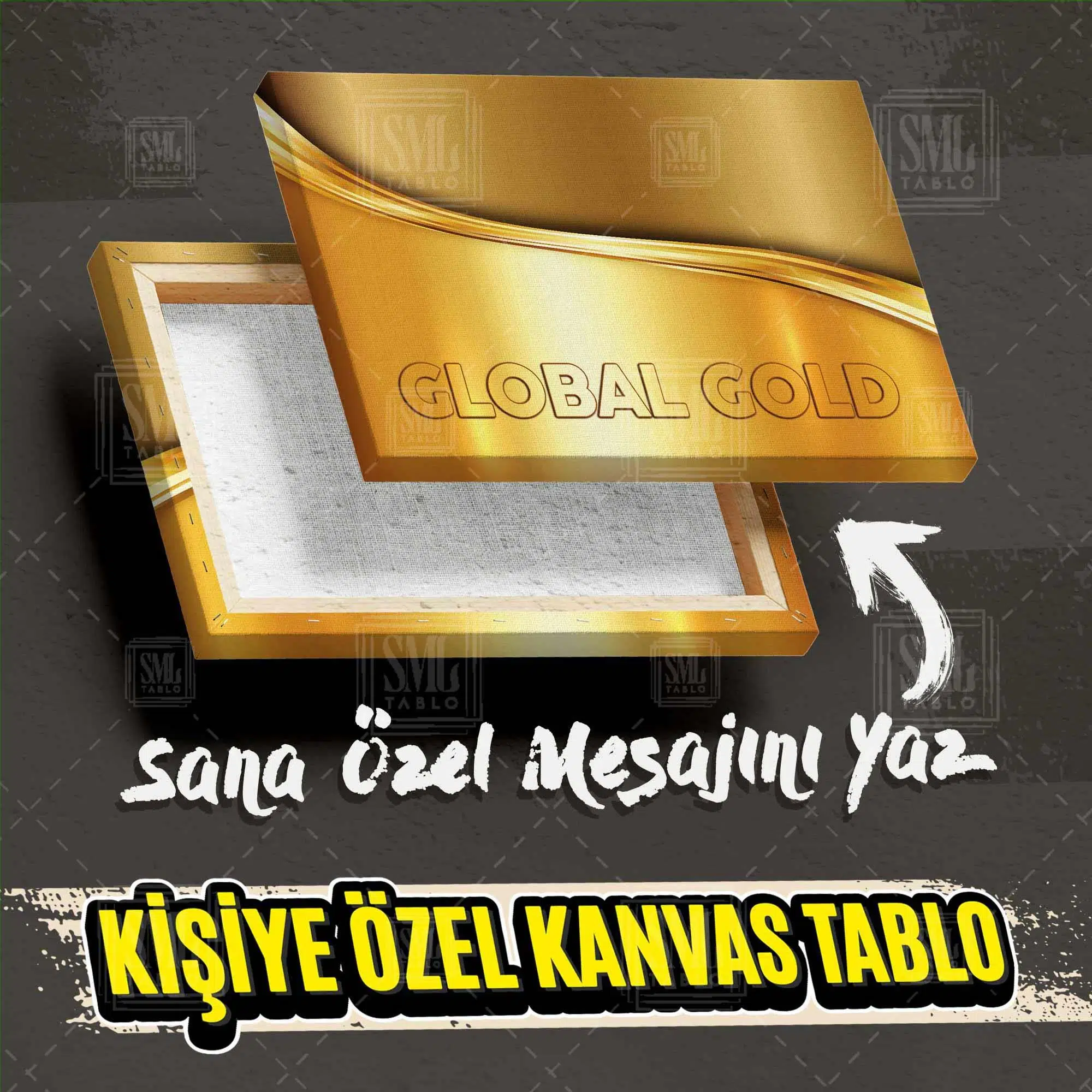 Kişiye Özel İsme Özel Kuyumcu Altın Döviz Bürosu Adınıza Özel İsimli İşyeri Kanvas Tablo