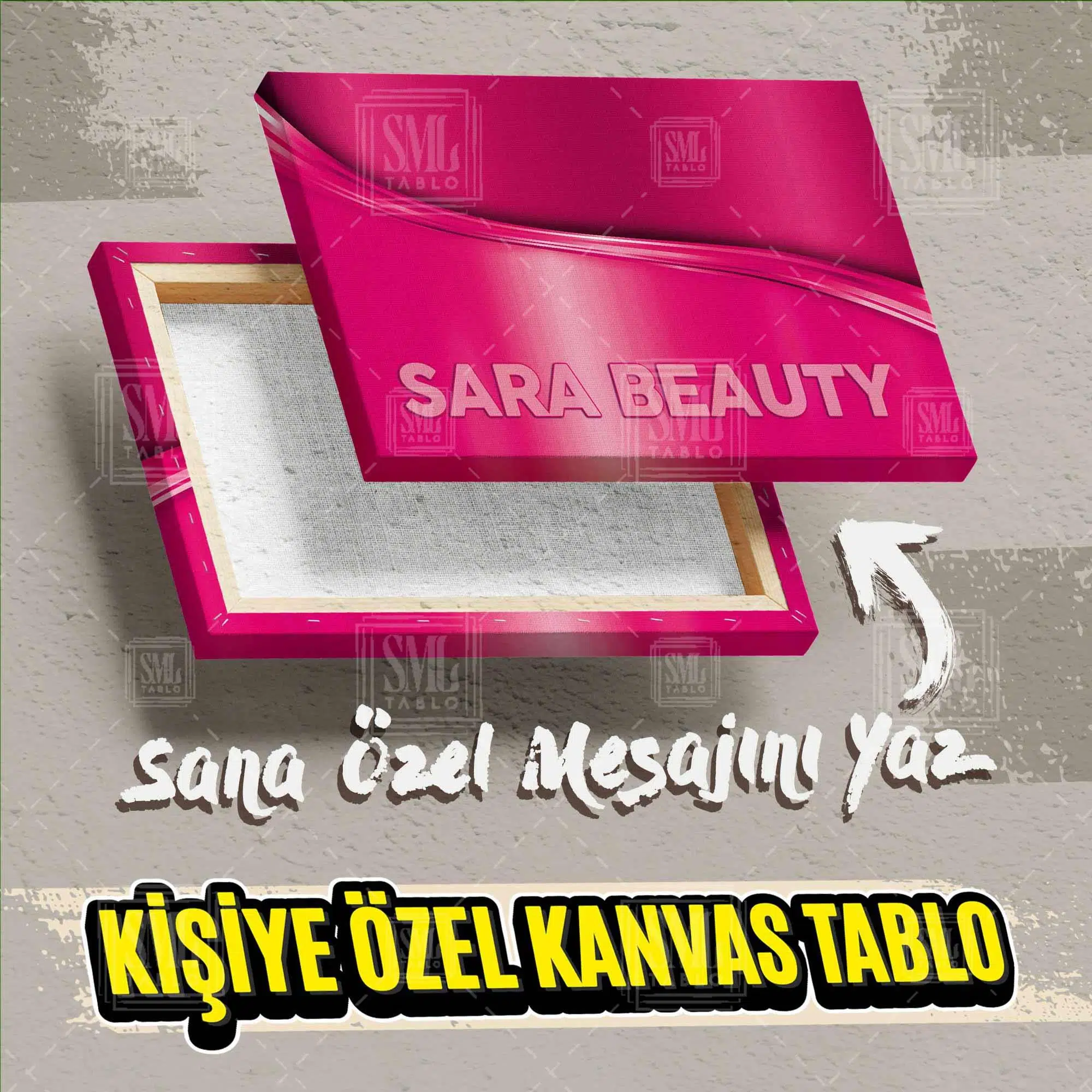  Kişiye Özel İsme Özel Güzellik Merkezi Kuaför Adınıza Özel İsimli İşyeri Makyaj Salonu Kanvas Tablo