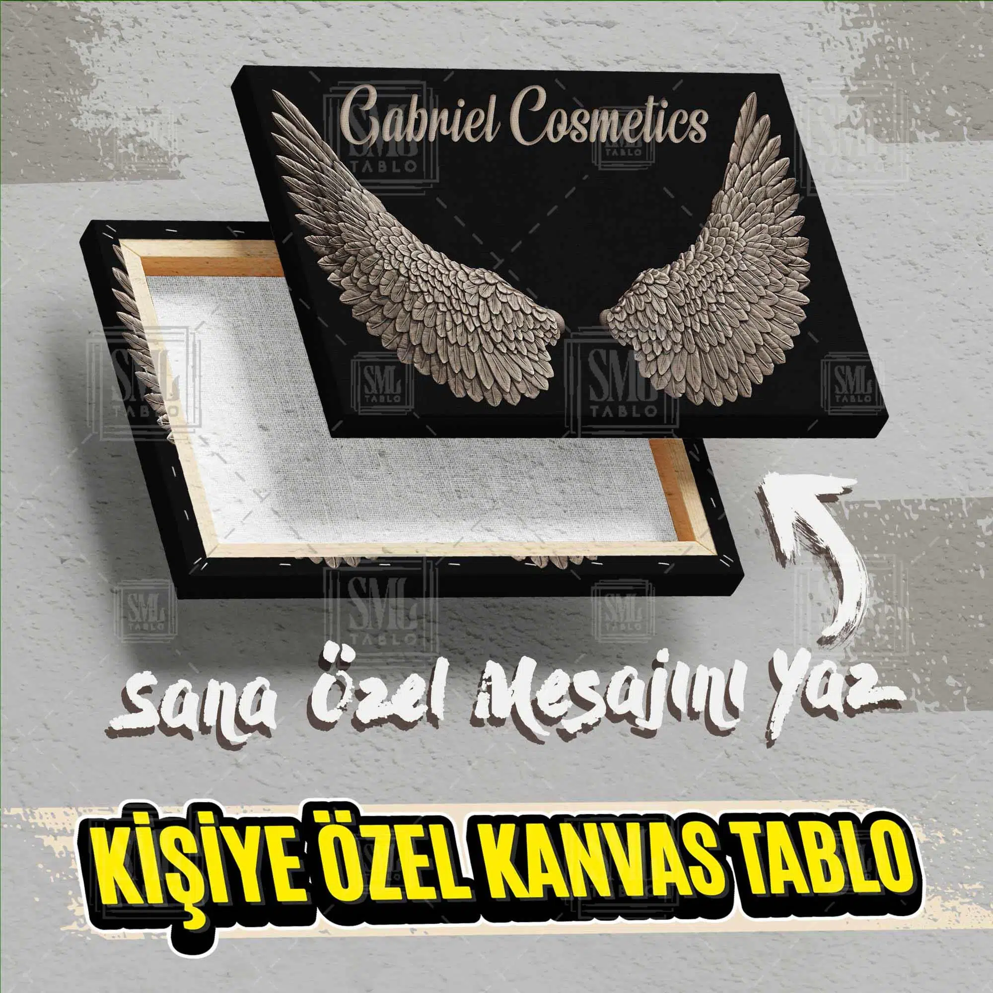 Kişiye Özel İsme Özel Güzellik Salonu Kuaför Makyaj Salonu İsimli İşyeri Hediyesi Kanvas Tablo