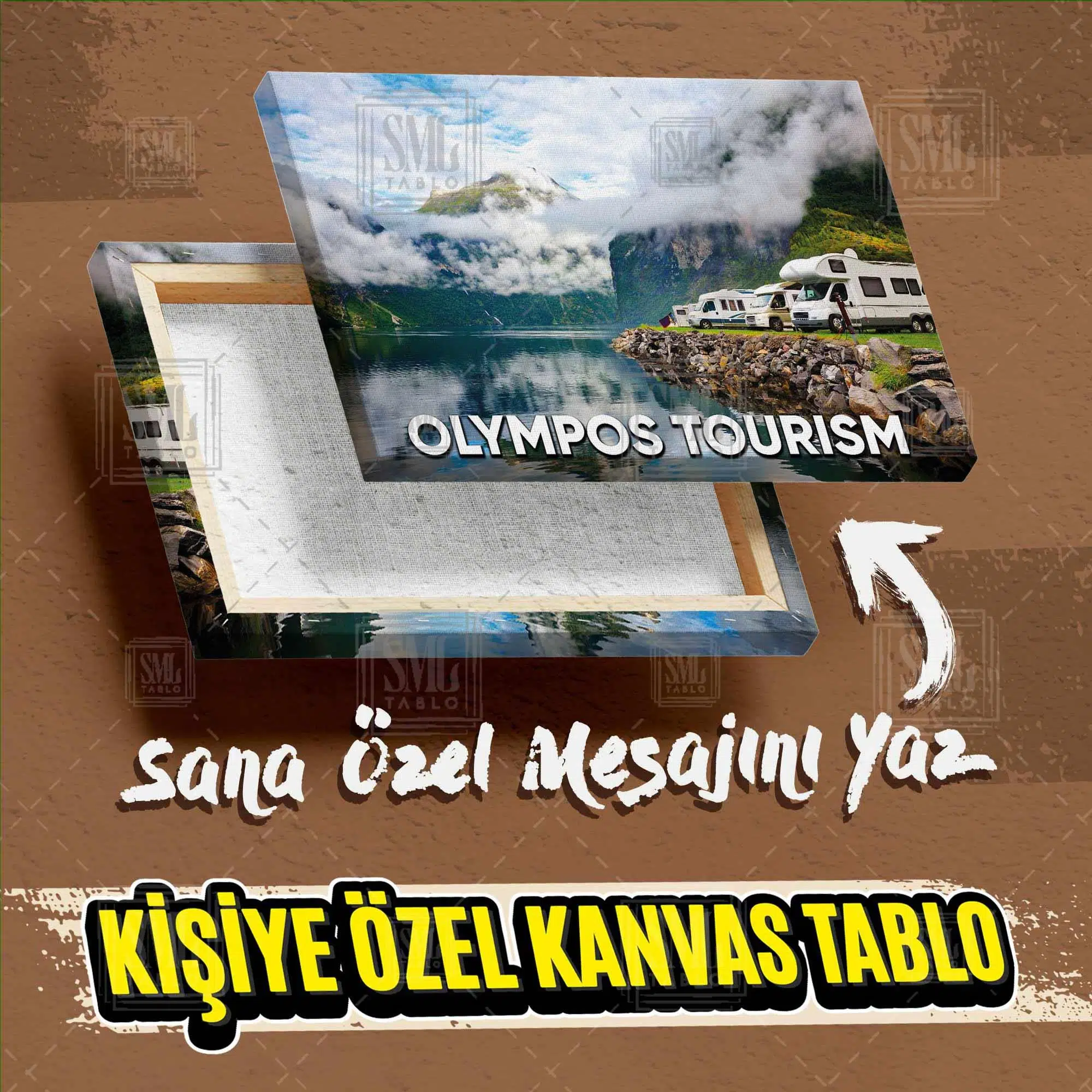 Kişiye Özel İsme Özel Turizm Acentesi Adınıza Özel İsimli İşyeri Hediye Turizm Firması Kanvas Tablo