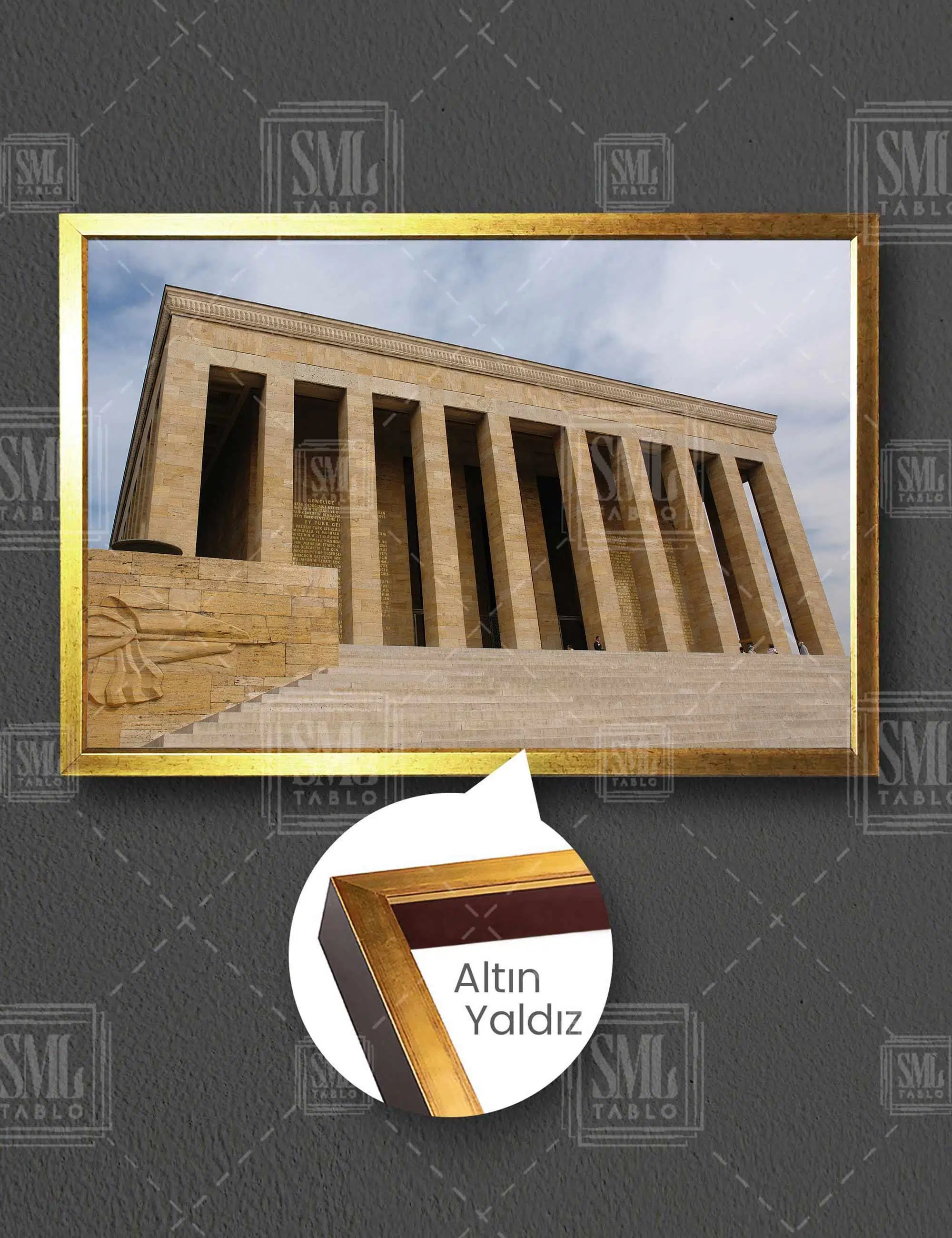 Anıtkabir Ankara Mustafa Kemal Atatürk Yatay Çerçeveli Kanvas Tablo