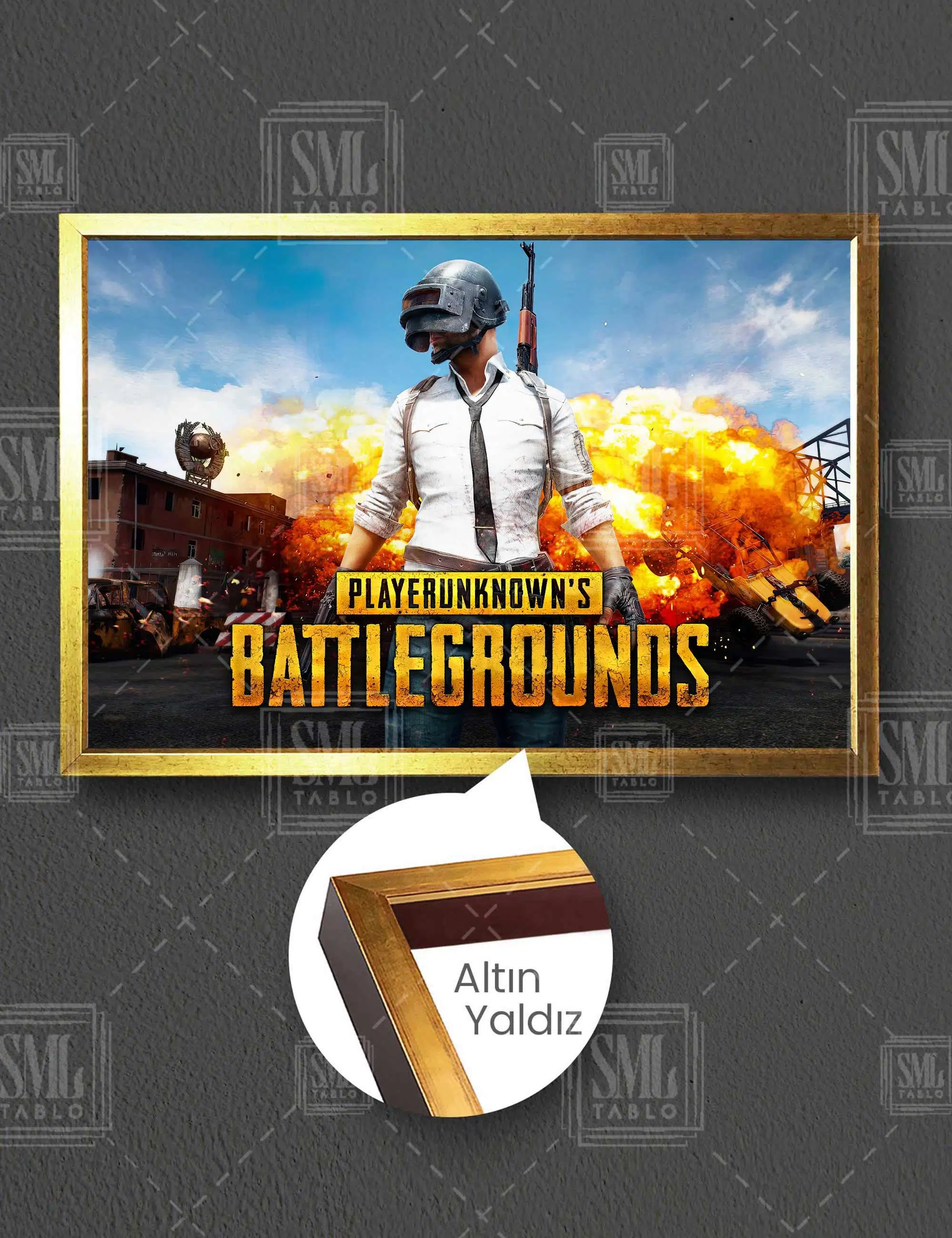 Pubg Mobile Online Macera Oyunu Yatay Çerçeveli Kanvas Tablo