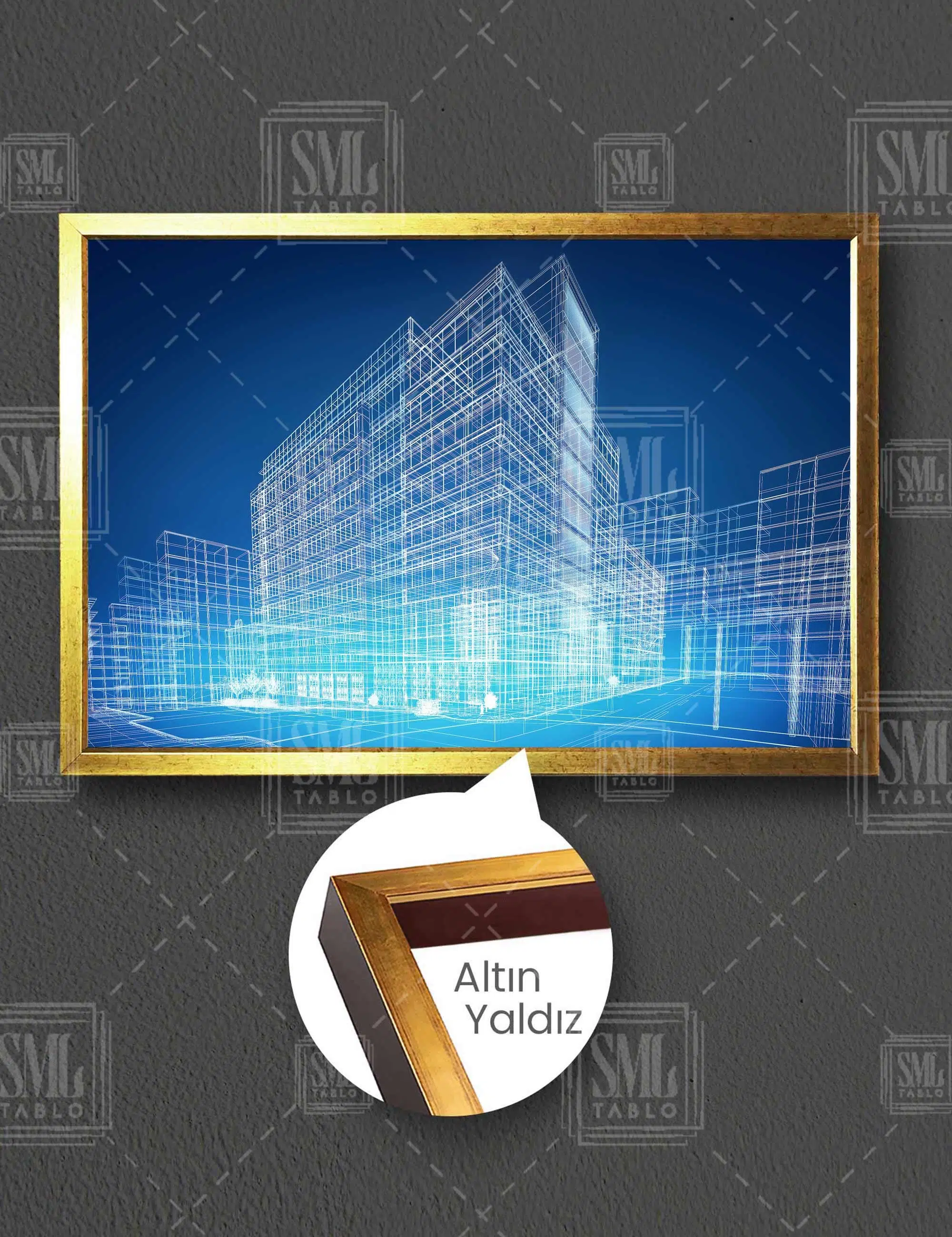 İnşaat Projelendirmesi İnşaat Mühendisliği Yapı Denetim Building City Yatay Çerçeveli Kanvas Tablo