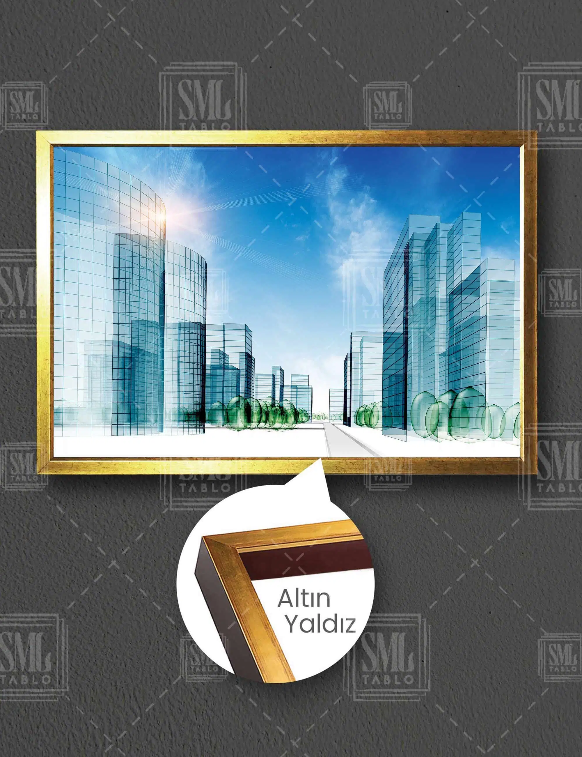 Şehir Planlaması Emlak Real Estate İnşaat Mühendisliği İnşaat Yatay Çerçeveli Kanvas Tablo
