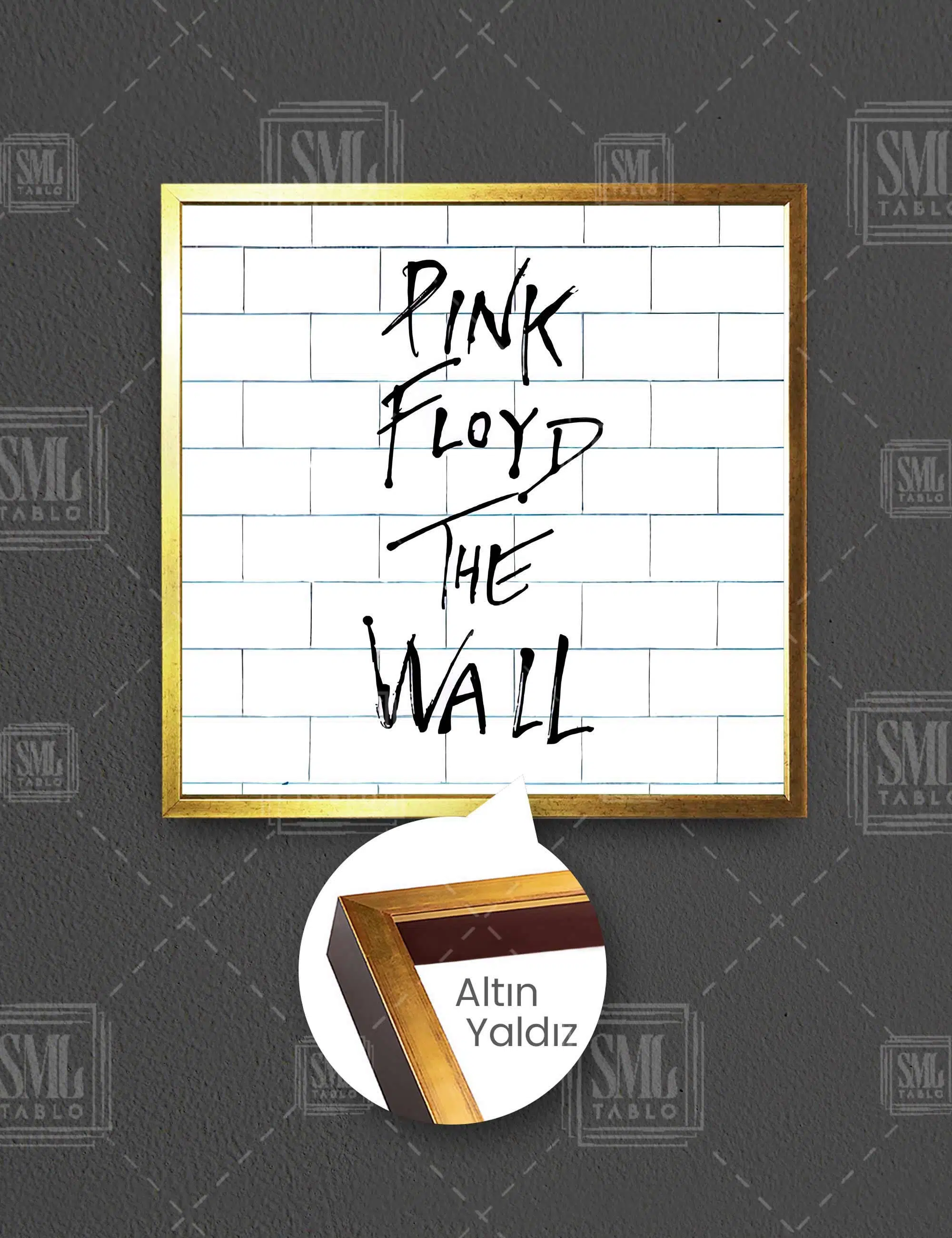 Pink Floyd The Wall Müzik Grubu Albüm Ka Kare Çerçeveli Kanvas Tablo