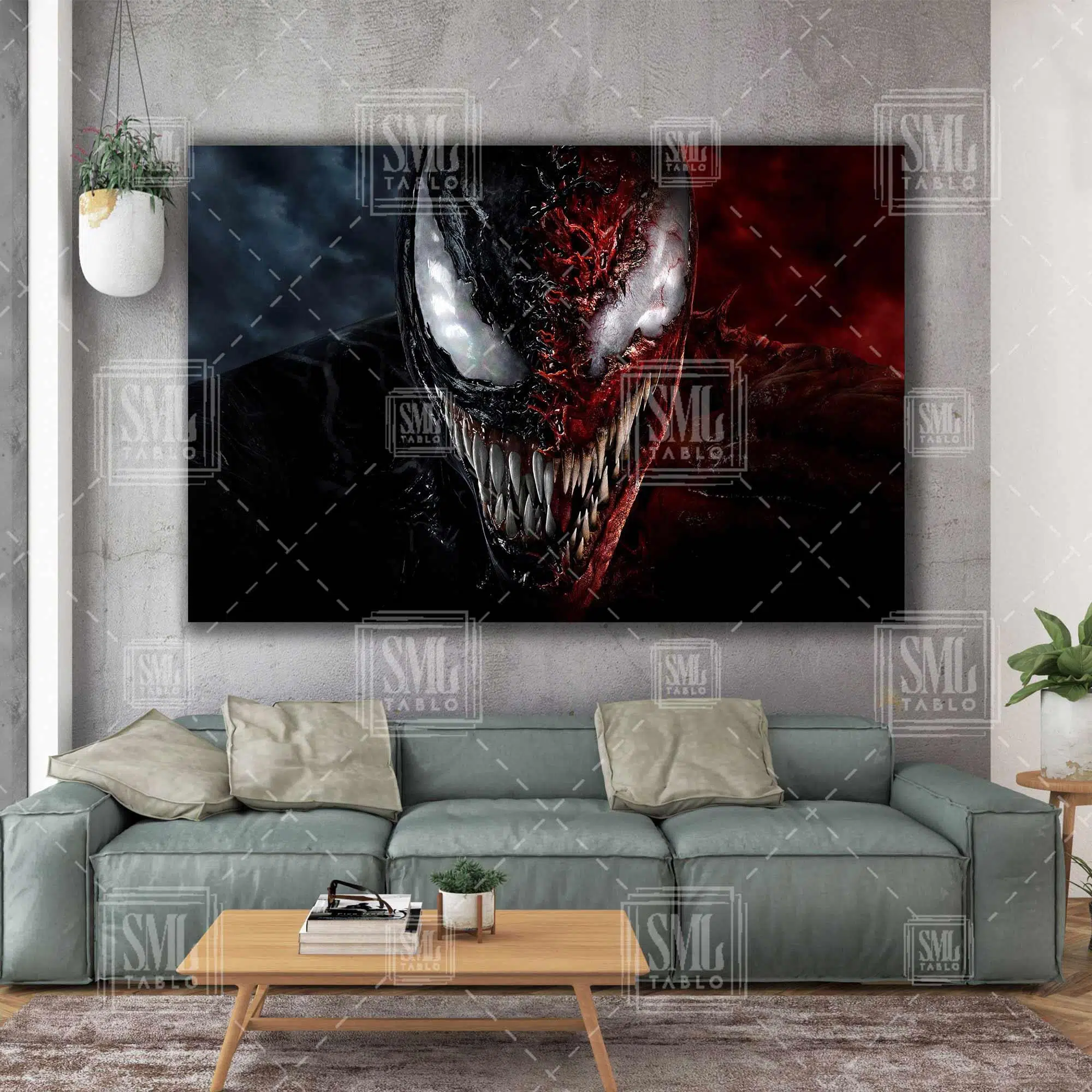 Venom Zehirli Öfke Film Sanat Yaratık Dekor Yatay Kanvas Tablo