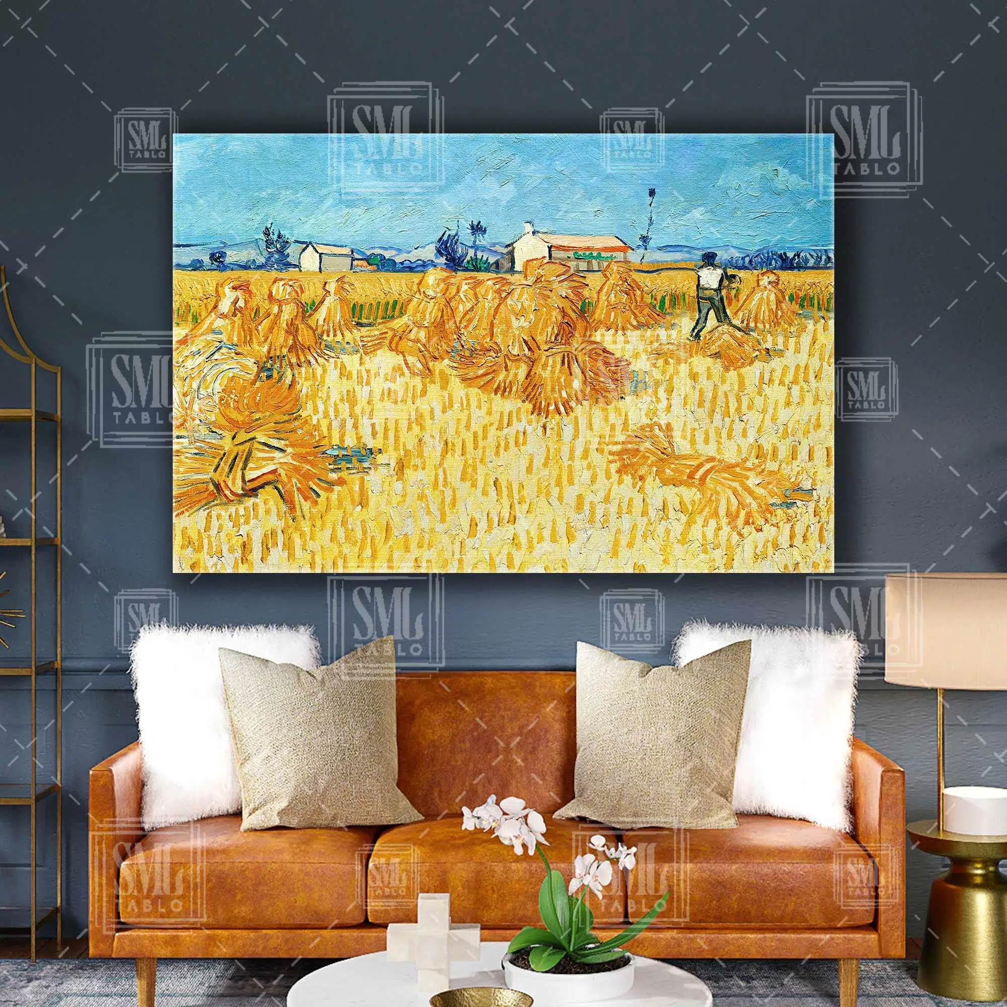 Vincent Van Gogh Harvest İn Province Şehirde Hasat Zamanı Yatay Kanvas Tablo
